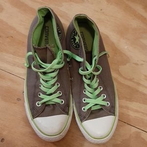 Converse all star green and gray. Womens 10 men 8